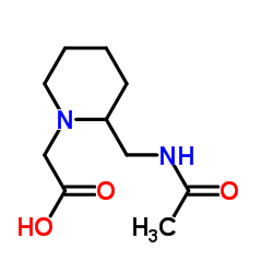 [2-(Acetamidomethyl)-1-piperidinyl]acetic acid结构式