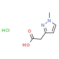 2-(1-Methyl-1H-pyrazol-3-yl)acetic acid hydrochloride Structure