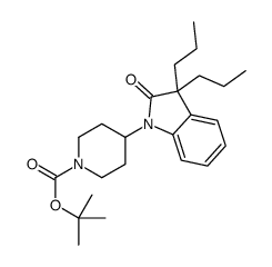 4-(2-氧代-3,3-二丙基吲哚啉-1-基)哌啶-1-羧酸叔丁酯结构式