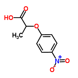 2-(4-硝基苯氧基)丙酸结构式