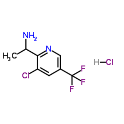 1-[3-Chloro-5-(trifluoromethyl)-2-pyridinyl]ethanamine hydrochloride (1:1) Structure