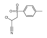 2-chloro-3-(4-methylphenyl)sulfonylpropanenitrile Structure