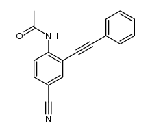 N-(4-cyano-2-(2-phenylethynyl)phenyl)acetamide Structure