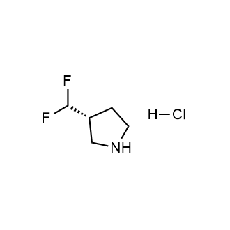 (R)-3-(二氟甲基)吡咯烷盐酸盐结构式