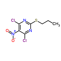 4,6-Dichloro-5-nitro-2-(propylsulfanyl)pyrimidine Structure