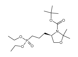 (R)-tert-butyl 4-(3-(diethoxyphosphoryl)propyl)-2,2-dimethyloxazolidine-3-carboxylate结构式
