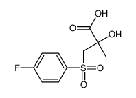 3-(4-氟苯基硫代)-2-羟基-2-甲基丙酸结构式