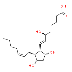 (+)-1-Decarboxy-1-methyl-20-nor-19-carboxyprostaglandin F(sub 2-alpha) picture