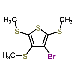 3-Bromo-2,4,5-tris(methylsulfanyl)thiophene Structure