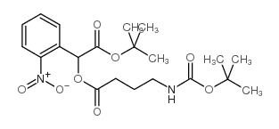 [2-[(2-methylpropan-2-yl)oxy]-1-(2-nitrophenyl)-2-oxoethyl] 4-[(2-methylpropan-2-yl)oxycarbonylamino]butanoate Structure