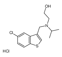 2-[(5-chloro-1-benzothiophen-3-yl)methyl-propan-2-ylamino]ethanol,hydrochloride Structure