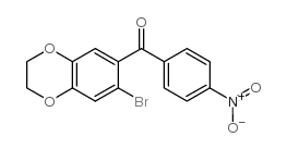 (7-溴-2,3-二氢-1,4-苯并二噁英-6-基)(4-硝基苯基)甲酮结构式
