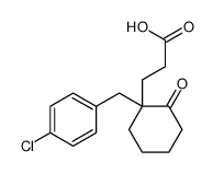 3-[1-[(4-chlorophenyl)methyl]-2-oxo-cyclohexyl]propanoic acid Structure