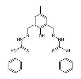 2,6-diformyl-p-cresol-bis(4-phenyl thiosemicarbazone)结构式