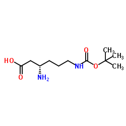 (S)-3-氨基-6-((叔丁氧基羰基)己酸结构式