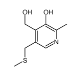 4-(hydroxymethyl)-2-methyl-5-(methylsulfanylmethyl)pyridin-3-ol结构式