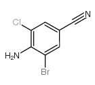 4-氨基-3-溴-5-氯苯甲腈结构式