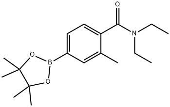 3-甲基-4-(二甲氨基甲酰基)苯硼酸频哪醇酯结构式