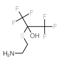 2-(2-aminoethylsulfanyl)-1,1,1,3,3,3-hexafluoro-propan-2-ol结构式