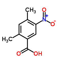 2,4-二甲基-5-硝基苯甲酸结构式