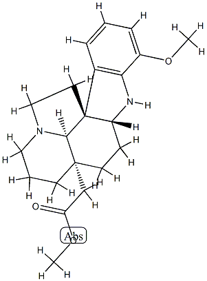 (-)-17-Methoxyaspidospermidine-21-oic acid methyl ester结构式