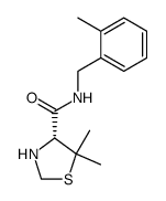 (R)-N-(2-methylbenzyl)-5,5-dimethyl-1,3-thiazolidine-4-carboxamide结构式