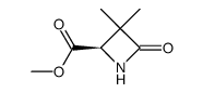 2-Azetidinecarboxylicacid,3,3-dimethyl-4-oxo-,methylester,(2R)-(9CI) Structure