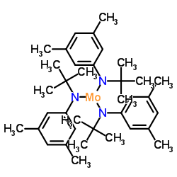 三(N-叔丁基-3,5-二甲基苯胺基)钼(III)结构式