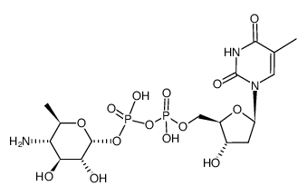 dTDP-4,6-dideoxy-4-amino-D-glucose Structure