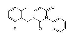 1-[(2,6-difluorophenyl)methyl]-3-phenylpyrimidine-2,4-dione Structure