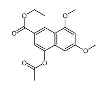 4-(乙酰基氧基)-6,8-二甲氧基-2-萘羧酸乙酯结构式