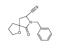 (5R,8S)-7-Benzyl-6-oxo-1-oxa-7-azaspiro[4.4]nonane-8-carbonitrile Structure