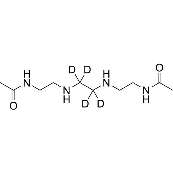 N1, N10-Diacetyl triethylenetetramine-d4 Structure