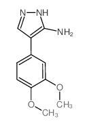 4-(3,4-二甲氧基-苯基)-2H-吡唑-3-胺结构式