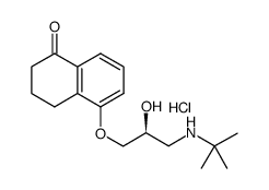 5-{2-羟基-3-[(2-甲基-2-丙基)氨基]丙氧基}-3,4-二氢-1(2H)-萘酮盐酸盐结构式