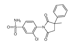 3-Chloro-4-(3-methyl-2,5-dioxo-3-phenyl-1-pyrrolidinyl)benzenesulfonamide结构式