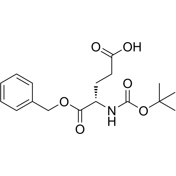 Boc-L-glutamic acid 1-benzyl ester structure