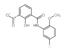Benzamide, N- (5-chloro-2-methoxyphenyl)-2-hydroxy-3-nitro-结构式