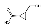 (+/-)-trans-2-hydroxymethyl-cyclopropanecarboxylic acid结构式