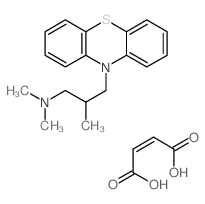 but-2-enedioic acid; N,N,2-trimethyl-3-phenothiazin-10-yl-propan-1-amine Structure