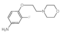 3-氟-4-(2-吗啉-4-基-乙氧基)苯胺结构式