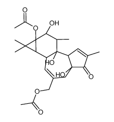 (1aR,1bS,4aR,7aS,7bS,8R,9R,9aS)-3-(Acetoxymethyl)-4a,7b,9-trihydr oxy-1,1,6,8-tetramethyl-5-oxo-1,1a,1b,4,4a,5,7a,7b,8,9-decahydro- 9aH-cyclopropa[3,4]benzo[1,2-e]azulen-9a-yl acetate Structure