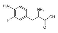 2-amino-3-(4-amino-3-fluorophenyl)propanoic acid结构式