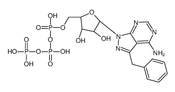 [[(2R,3S,4R,5R)-5-(4-amino-3-benzylpyrazolo[3,4-d]pyrimidin-1-yl)-3,4-dihydroxyoxolan-2-yl]methoxy-hydroxyphosphoryl] phosphono hydrogen phosphate Structure
