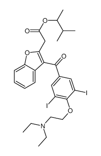3-methylbutan-2-yl 2-[3-[4-[2-(diethylamino)ethoxy]-3,5-diiodobenzoyl]-1-benzofuran-2-yl]acetate结构式