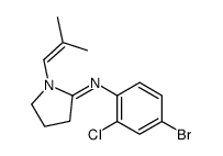 N-(4-bromo-2-chlorophenyl)-1-(2-methylprop-1-enyl)pyrrolidin-2-imine结构式