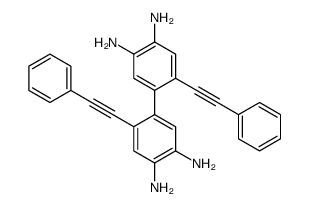 4-[4,5-diamino-2-(2-phenylethynyl)phenyl]-5-(2-phenylethynyl)benzene-1,2-diamine结构式