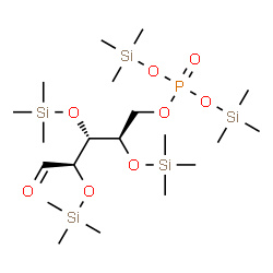 D-Ribose, 2,3,4-tris-O-(trimethylsilyl)-, 5-[bis(trimethylsilyl) phosp hate] Structure
