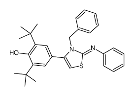 4-(3-benzyl-2-phenylimino-1,3-thiazol-4-yl)-2,6-ditert-butylphenol Structure