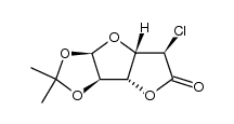 5-chloro-5-deoxy-1,2-O-isopropylidene-β-L-idofuranuronic acid-3,6-lactone Structure